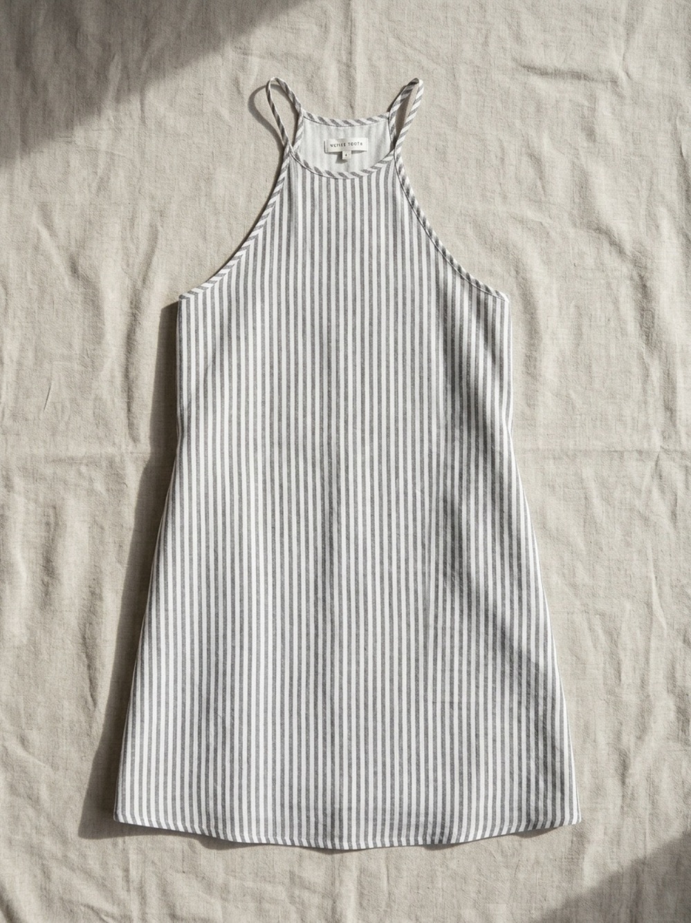 Native Youth Striped Halter Neck Summer Cotton Dress with Pockets Large - Picture 1 of 9